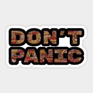 Don't Panic Wordcloud Sticker